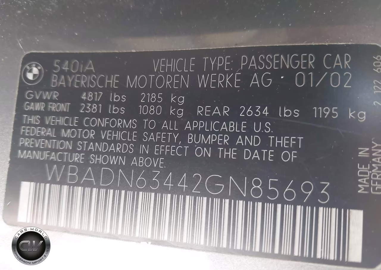 2002 BMW 5 Series 540Ia VIN:WBADN63442GN85693 - 9
