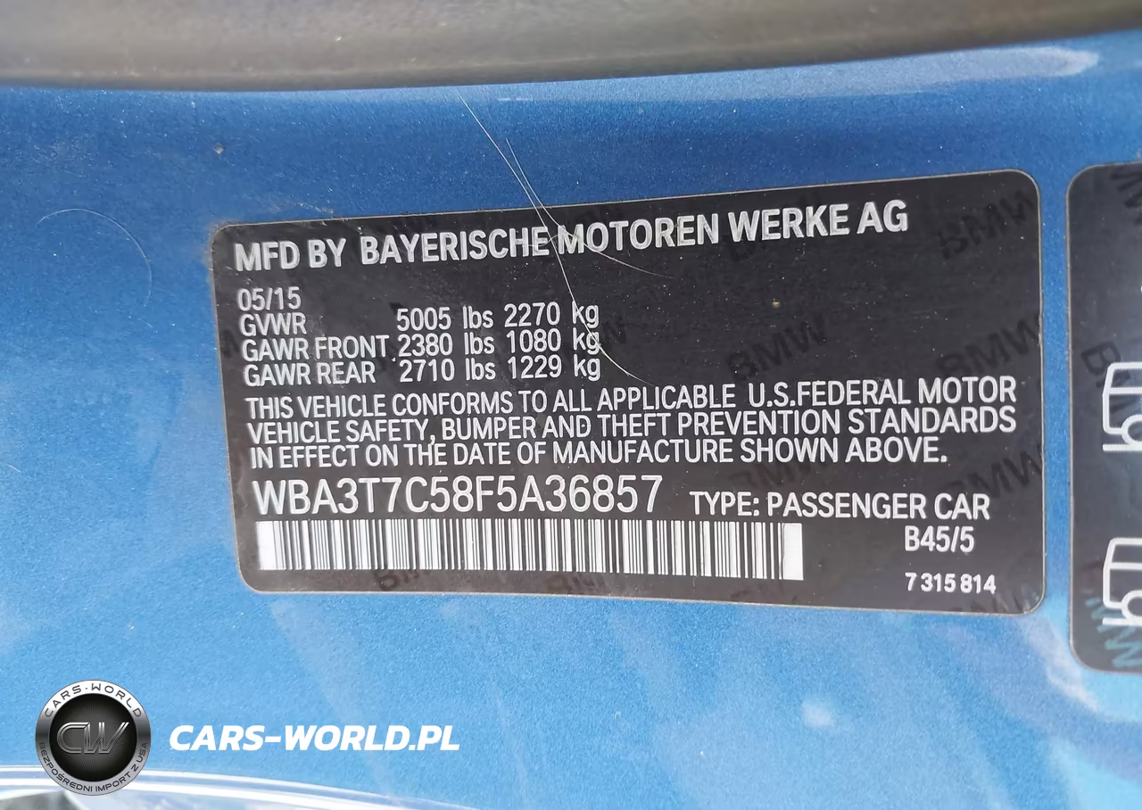 2015 BMW 435I xDrive VIN:WBA3T7C58F5A36857 - 9