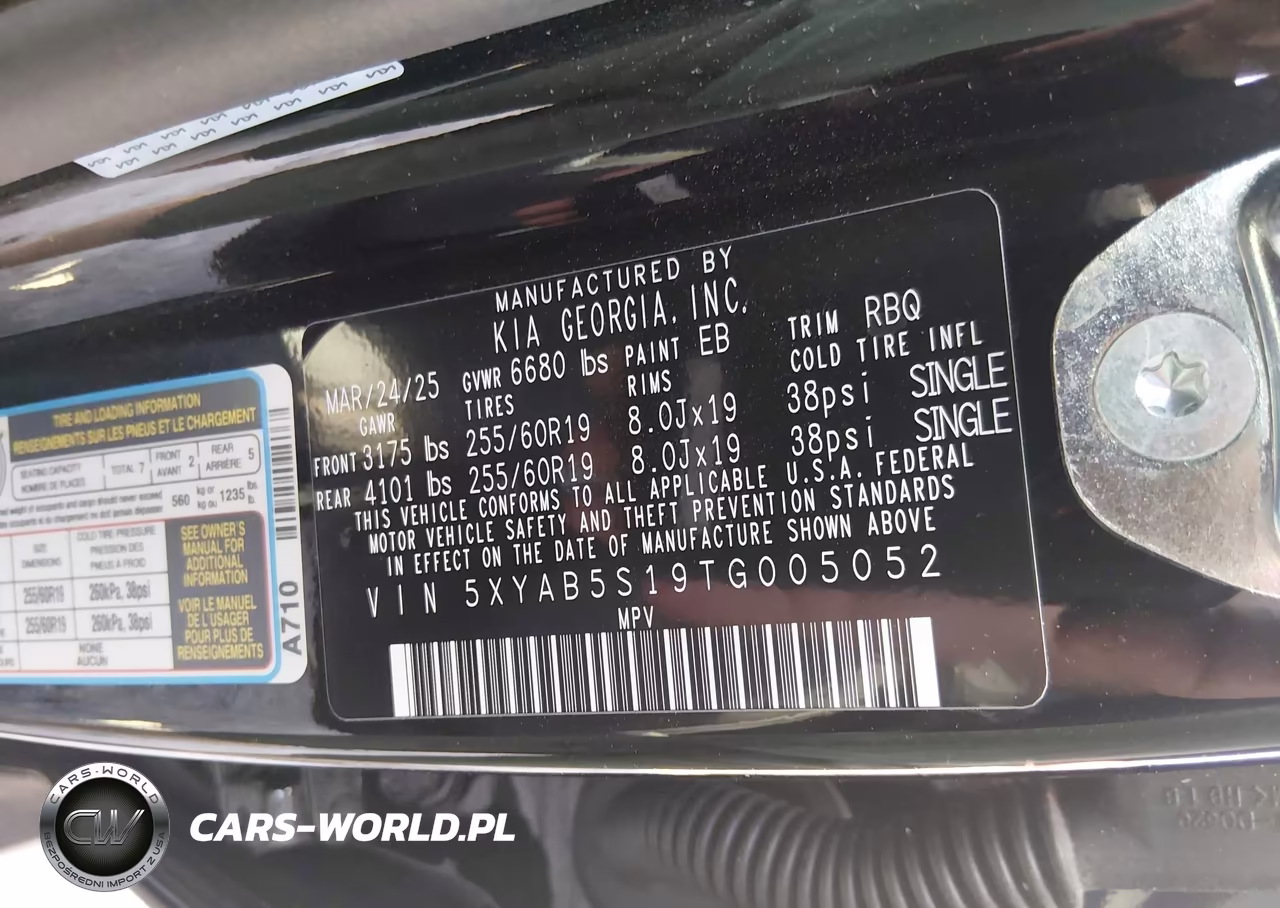 2026 Kia Ev9 Light Long Range VIN:5XYAB5S19TG005052 - 9
