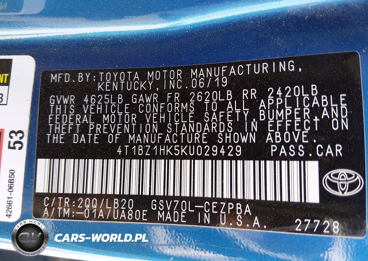 2019 Toyota Camry Xse V6 VIN:4T1BZ1HK5KU029429 - 9
