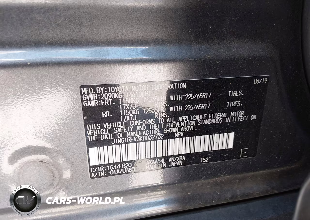 2019 Toyota Rav4 Le VIN:JTMG1RFV3KD032732 - 9
