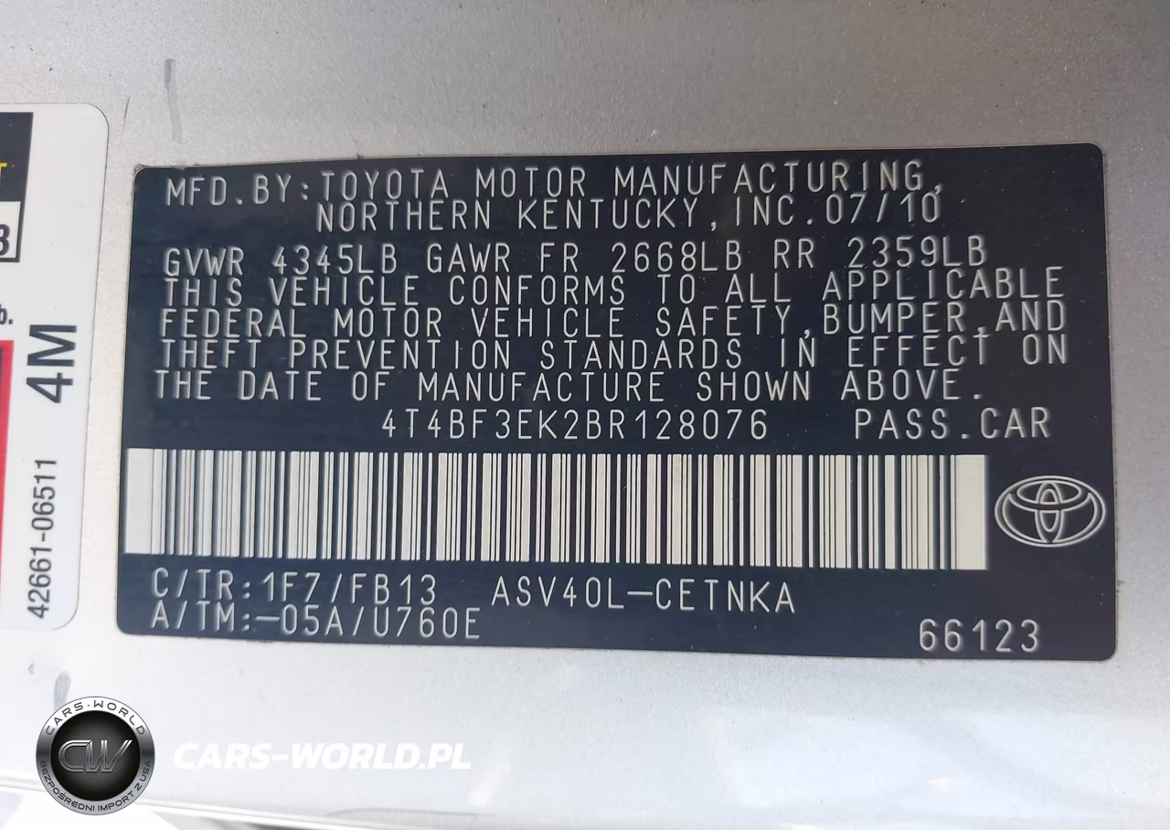 2011 Toyota Camry Le VIN:4T4BF3EK2BR128076 - 9