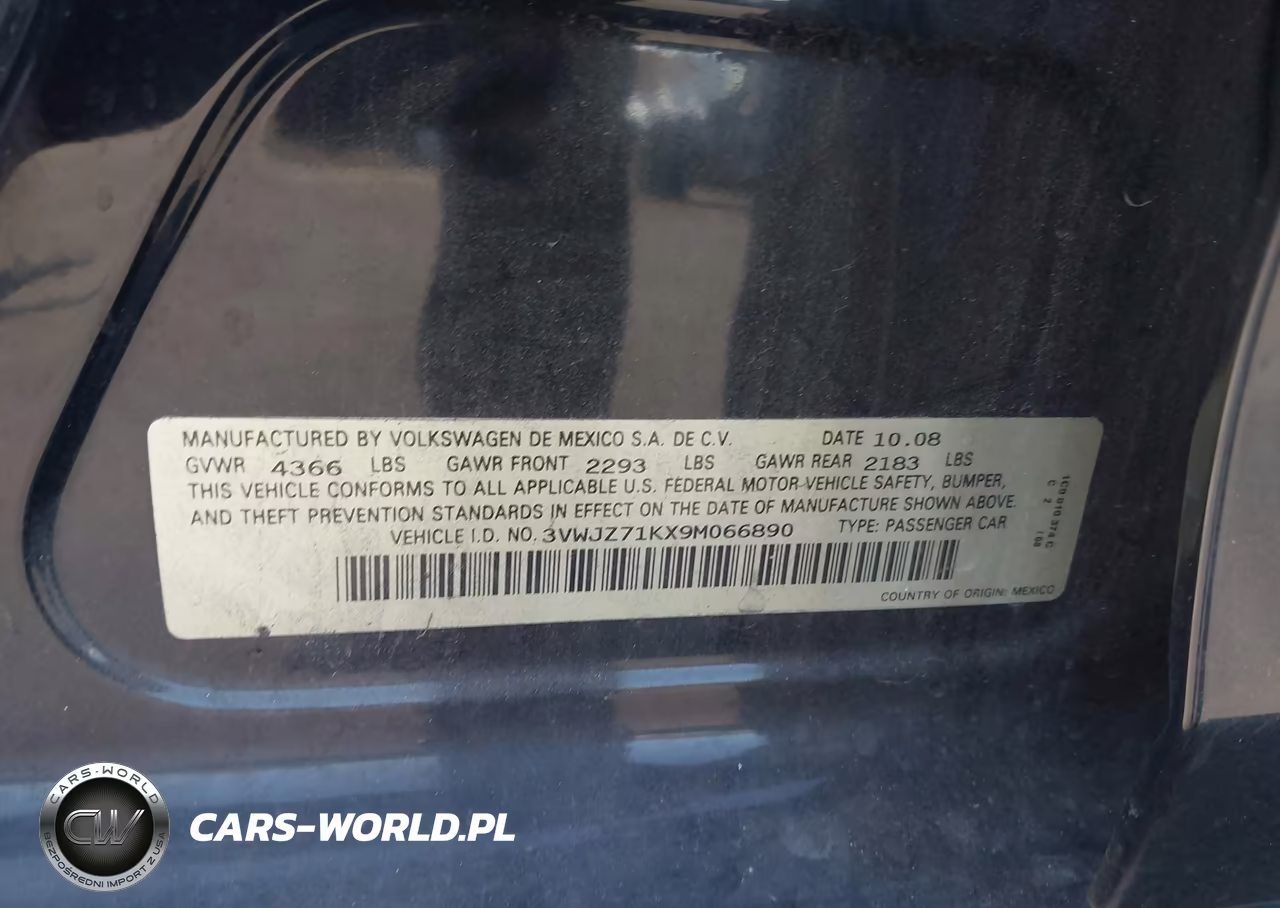 2009 Volkswagen Jetta S VIN:3VWJZ71KX9M066890 - 9