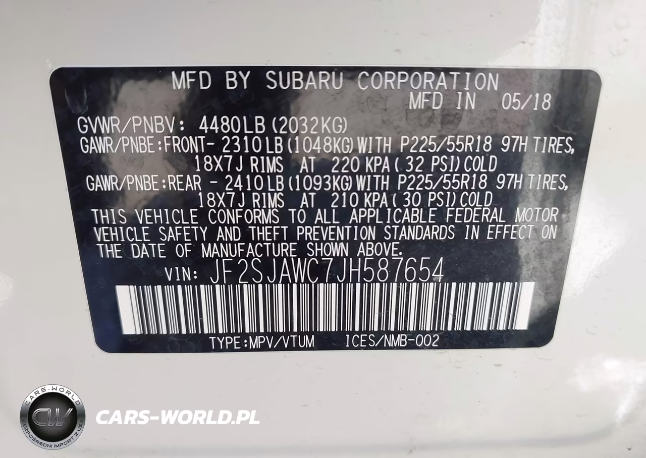 2018 Subaru Forester 2.5I Touring VIN:JF2SJAWC7JH587654 - 9