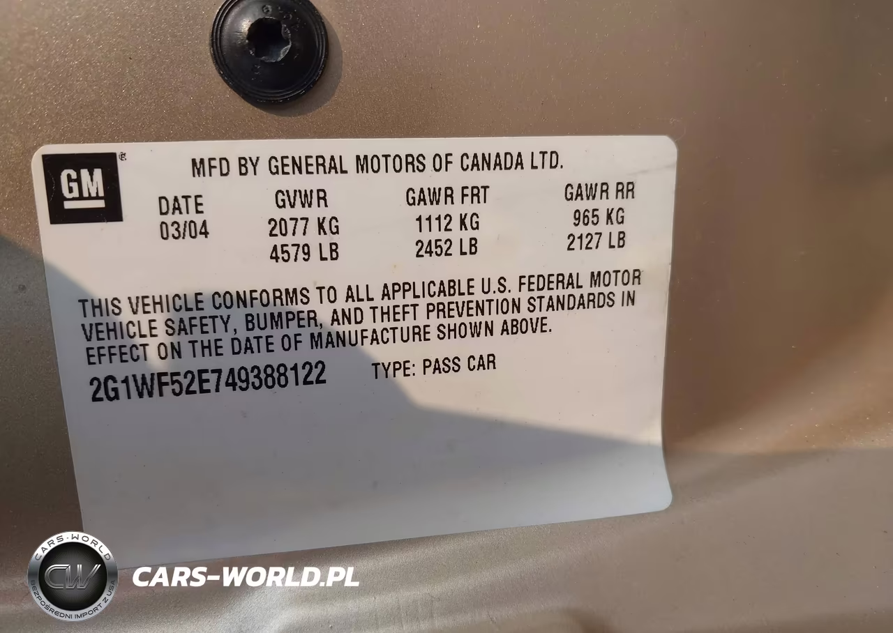 2004 Chevrolet Impala VIN:2G1WF52E749388122 - 9