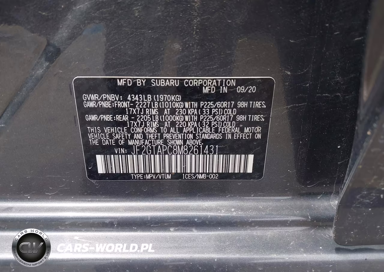 2021 Subaru Crosstrek Premium VIN:JF2GTAPC8M8261431 - 9