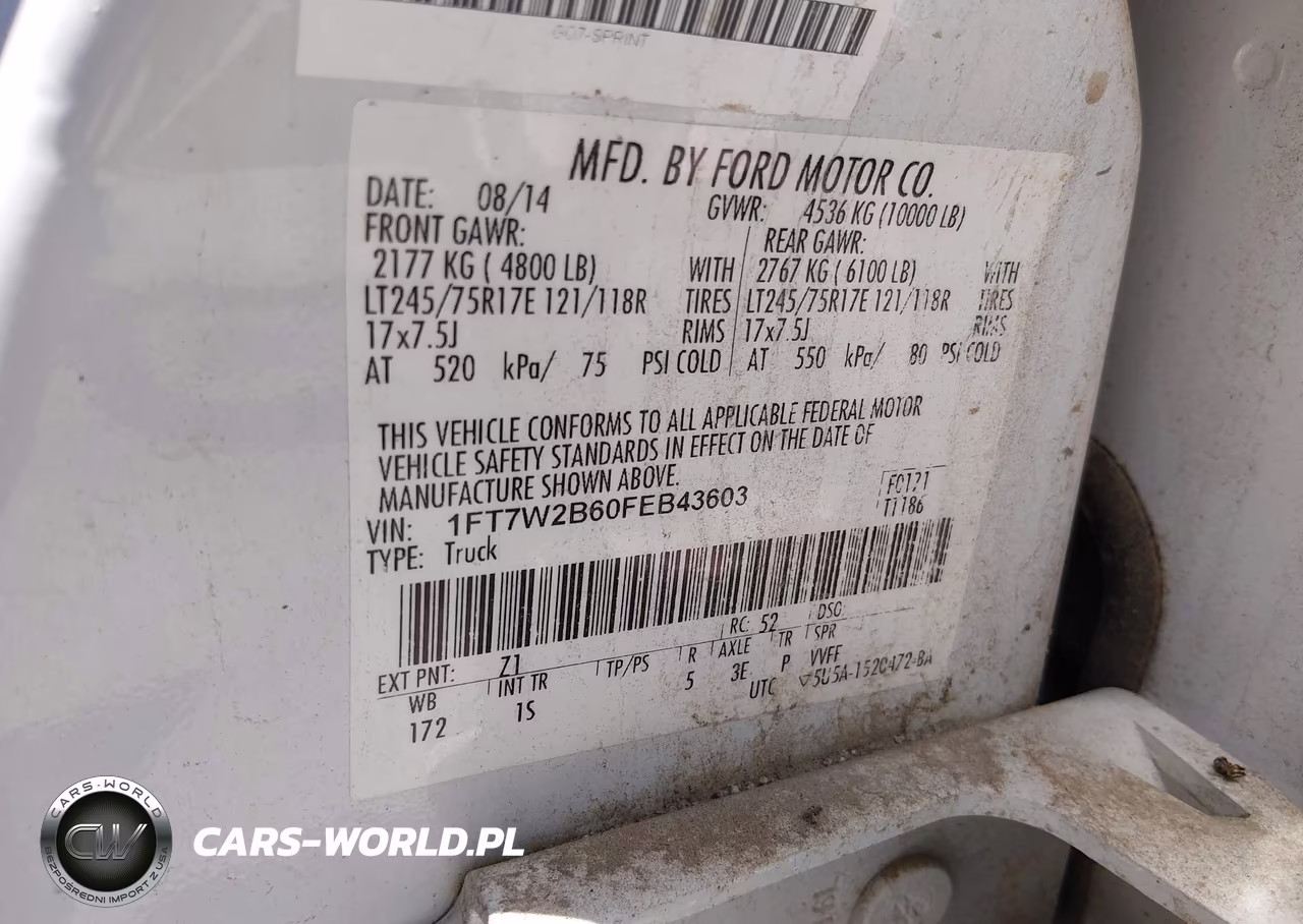 2015 Ford F-250 Xl VIN:1FT7W2B60FEB43603 - 9