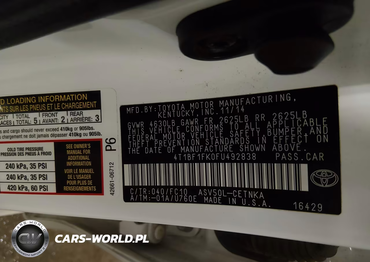 2015 Toyota Camry Le VIN:4T1BF1FK0FU492838 - 9