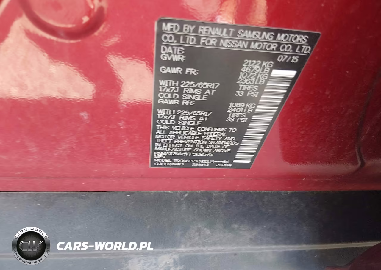2015 Nissan Rogue S VIN:KNMAT2MV5FP589575 - 9