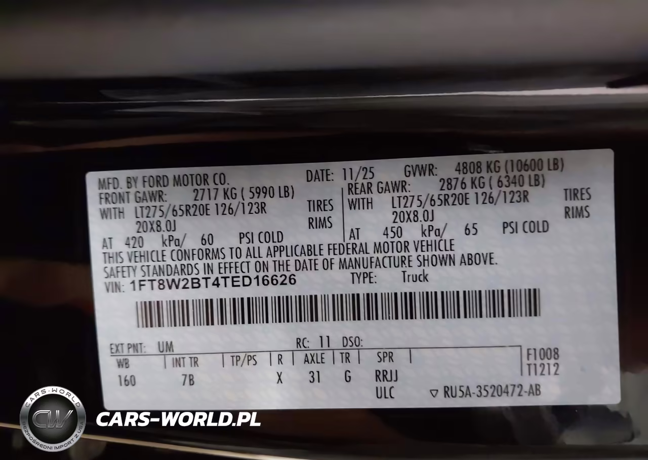2026 Ford F-250 Platinum VIN:1FT8W2BT4TED16626 - 8