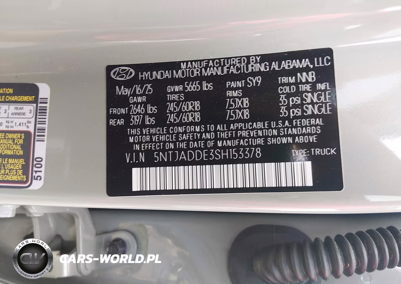 2025 Hyundai Santa Cruz Se VIN:5NTJADDE3SH153378 - 9