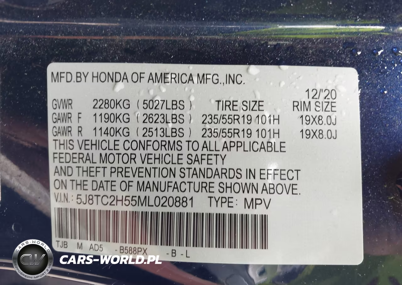 2021 Acura Rdx Technology Package VIN:5J8TC2H55ML020881 - 9