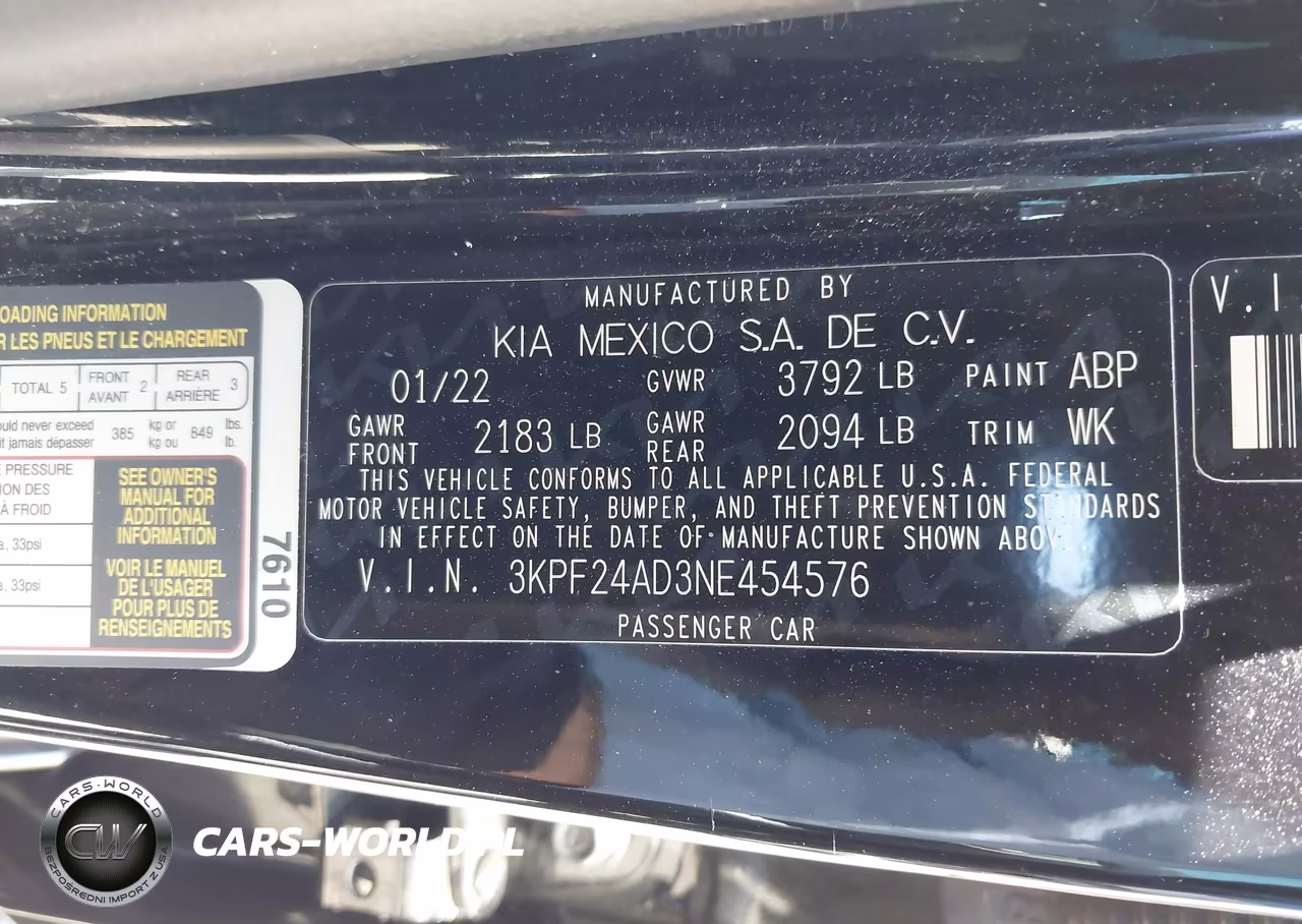 2022 Kia Forte Lxs VIN:3KPF24AD3NE454576 - 9