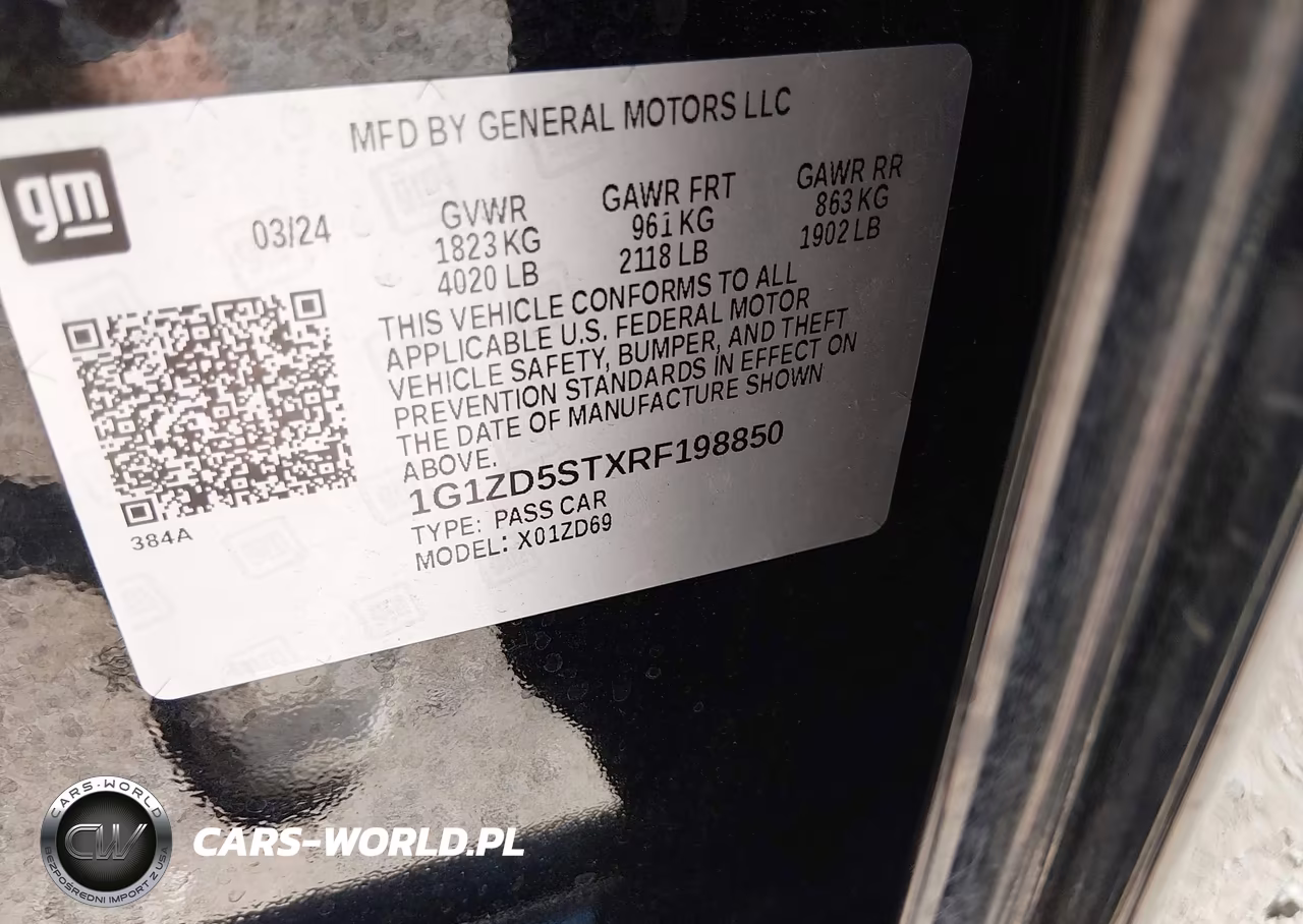 2024 Chevrolet Malibu Fwd 1Lt VIN:1G1ZD5STXRF198850 - 9