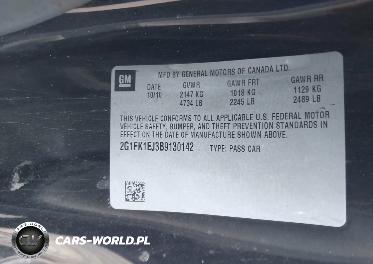 2011 Chevrolet Camaro 2Ss VIN:2G1FK1EJ3B9130142 - 9
