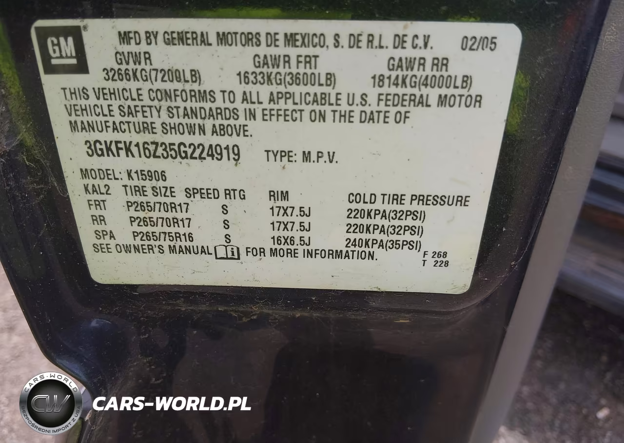 2005 GMC Yukon Xl 1500 Slt VIN:3GKFK16Z35G224919 - 9