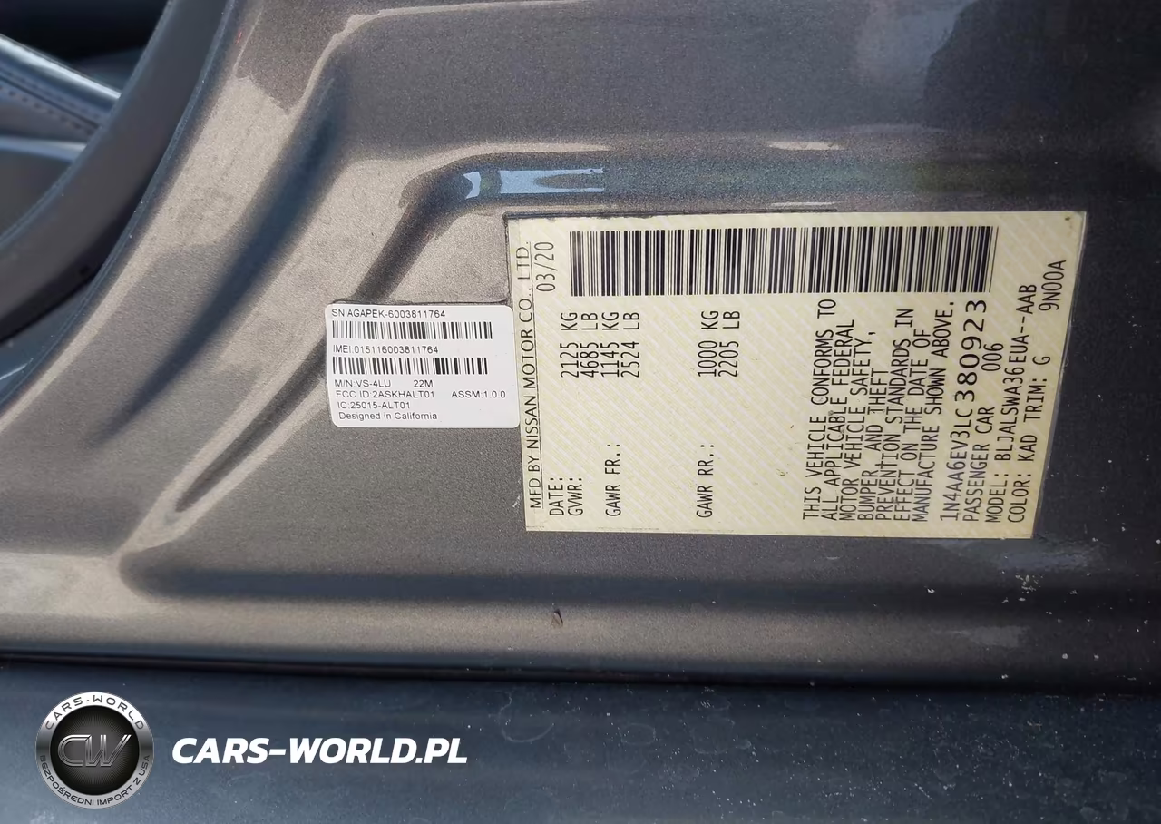 2020 Nissan Maxima Sr Xtronic Cvt VIN:1N4AA6EV3LC380923 - 9