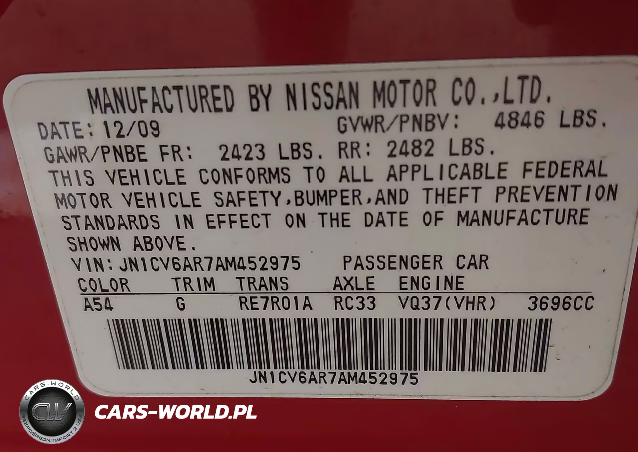 2010 Infiniti G37X VIN:JN1CV6AR7AM452975 - 9