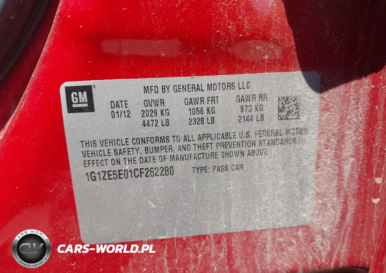 2012 Chevrolet Malibu 1Lz VIN:1G1ZE5E01CF262280 - 9