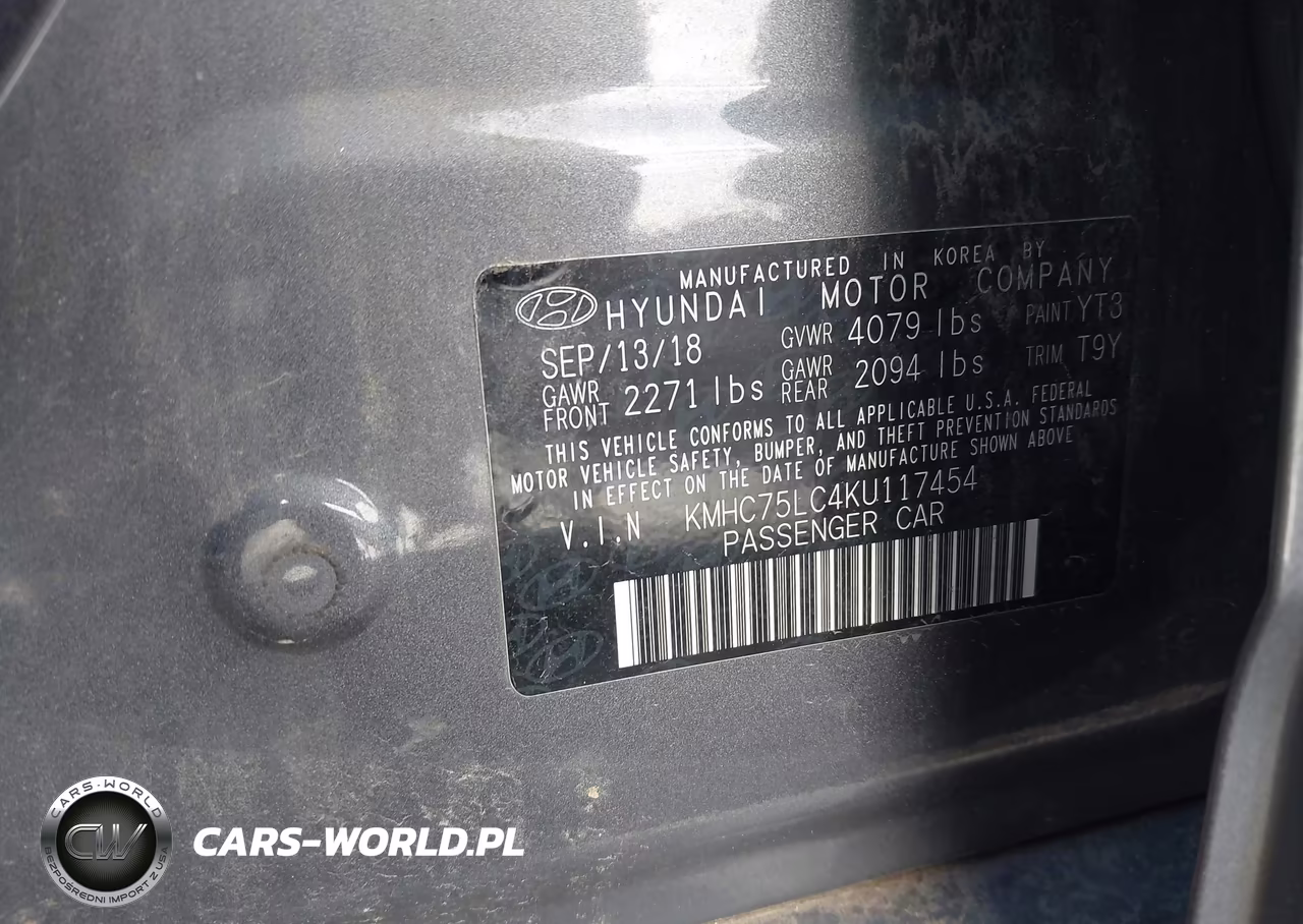 2019 Hyundai Ioniq Hybrid Sel VIN:KMHC75LC4KU117454 - 9