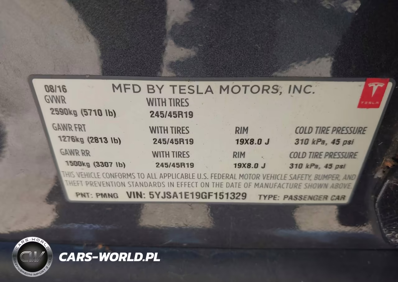 2016 Tesla Model S VIN:5YJSA1E19GF151329 - 9