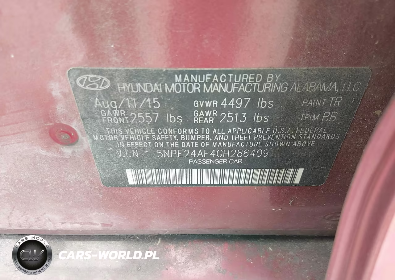 2016 Hyundai Sonata Se VIN:5NPE24AF4GH286409 - 9