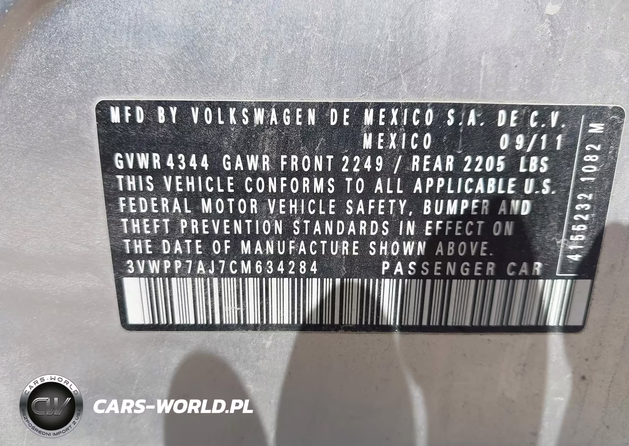 2012 Volkswagen Jetta Sportwagen 2.5L S VIN:3VWPP7AJ7CM634284 - 9