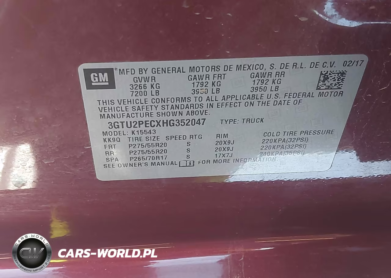 2017 GMC Sierra 1500 Denali VIN:3GTU2PECXHG352047 - 9