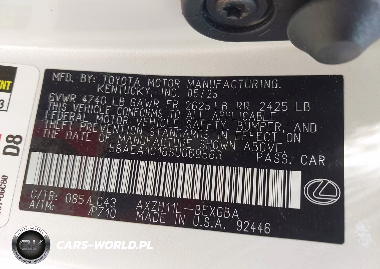 2025 Lexus Es 300H Luxury VIN:58AEA1C16SU069563 - 9