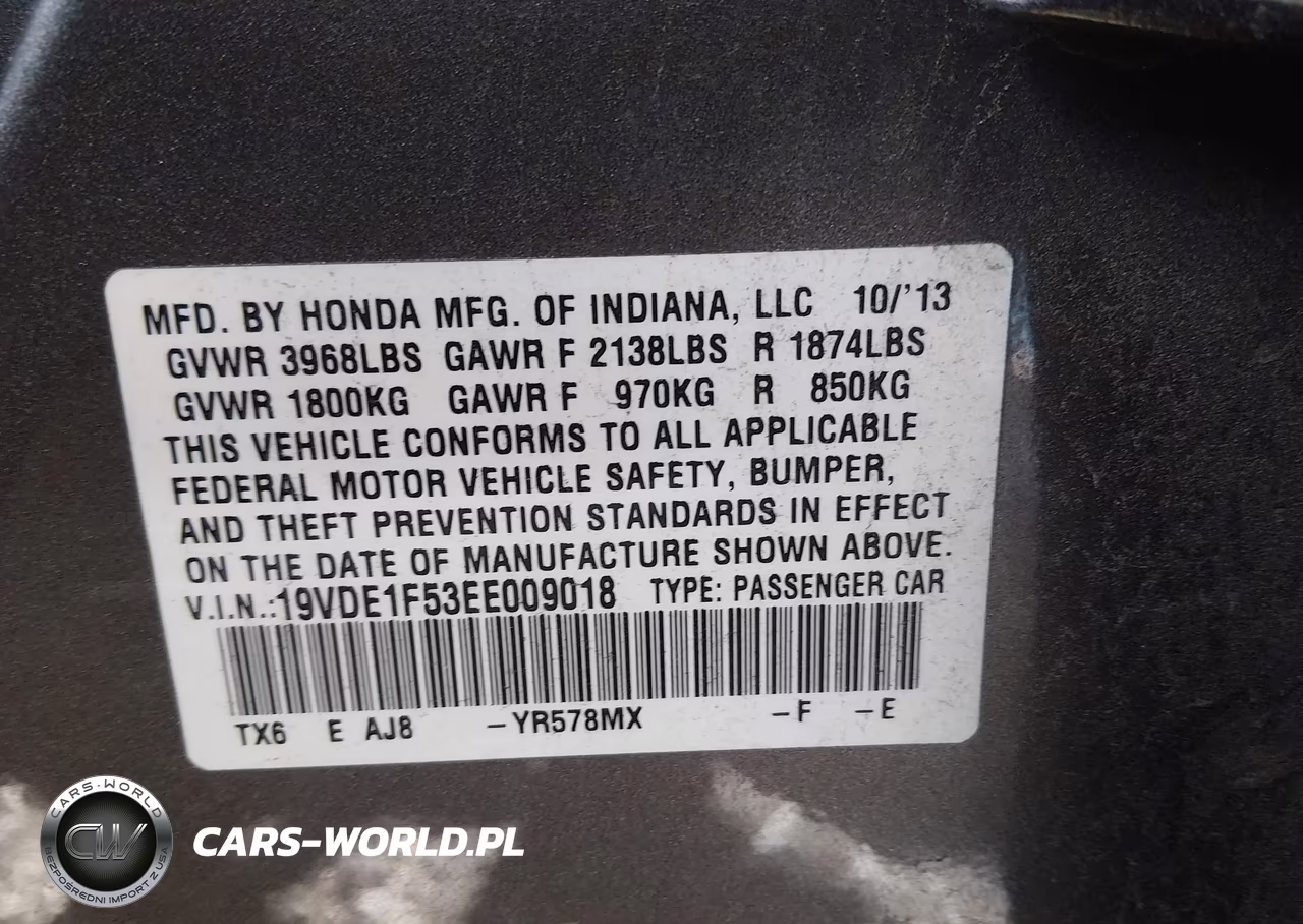 2014 Acura Ilx 2.0L VIN:19VDE1F53EE009018 - 9