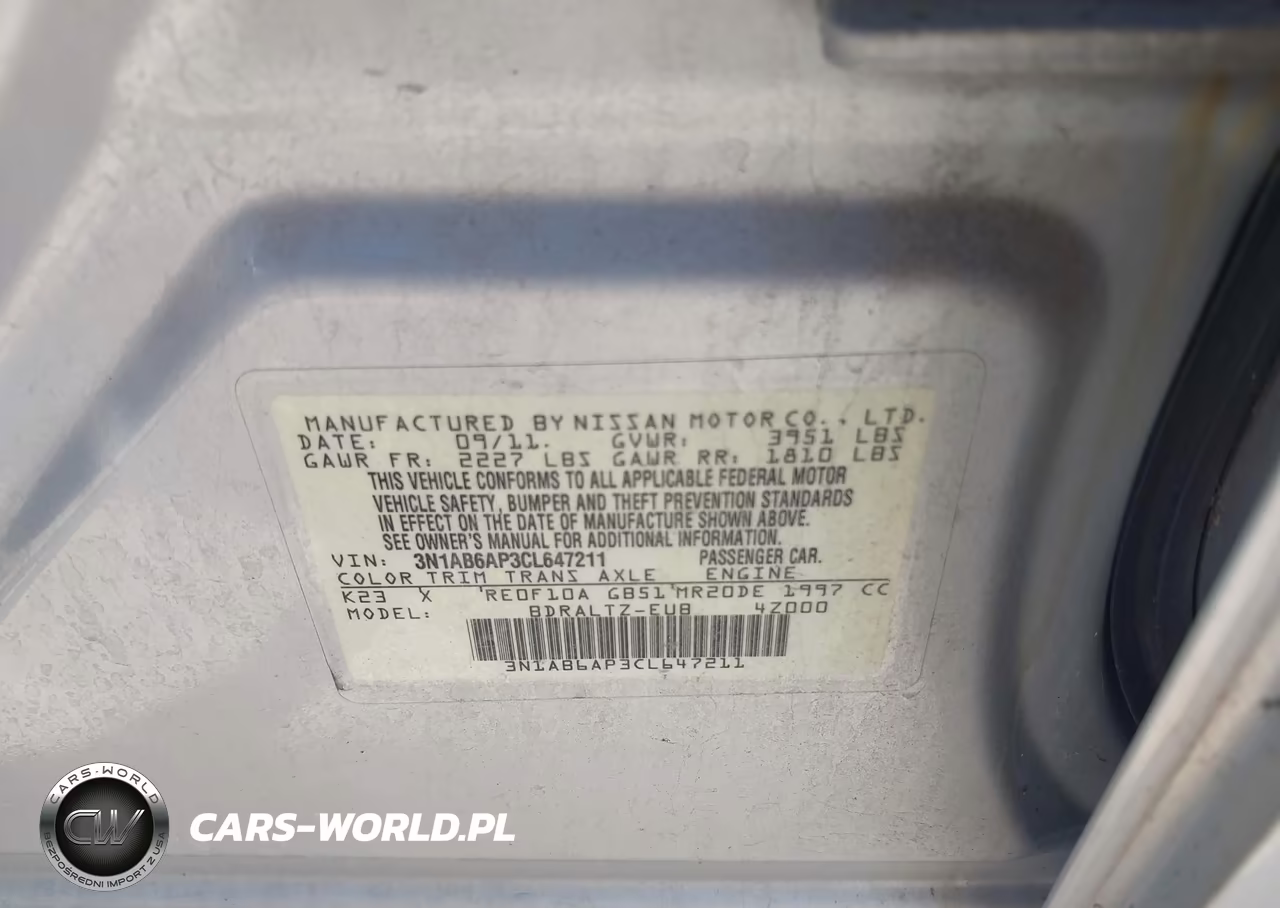 2012 Nissan Sentra 2.0 Sr VIN:3N1AB6AP3CL647211 - 9