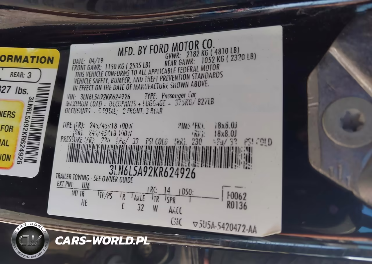 2019 Lincoln Mkz Standard VIN:3LN6L5A92KR624926 - 9