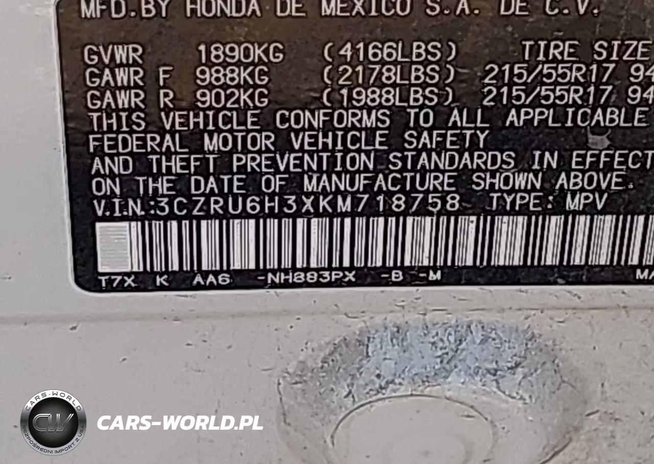 2019 Honda Hr-V Lx VIN:3CZRU6H3XKM718758 - 9