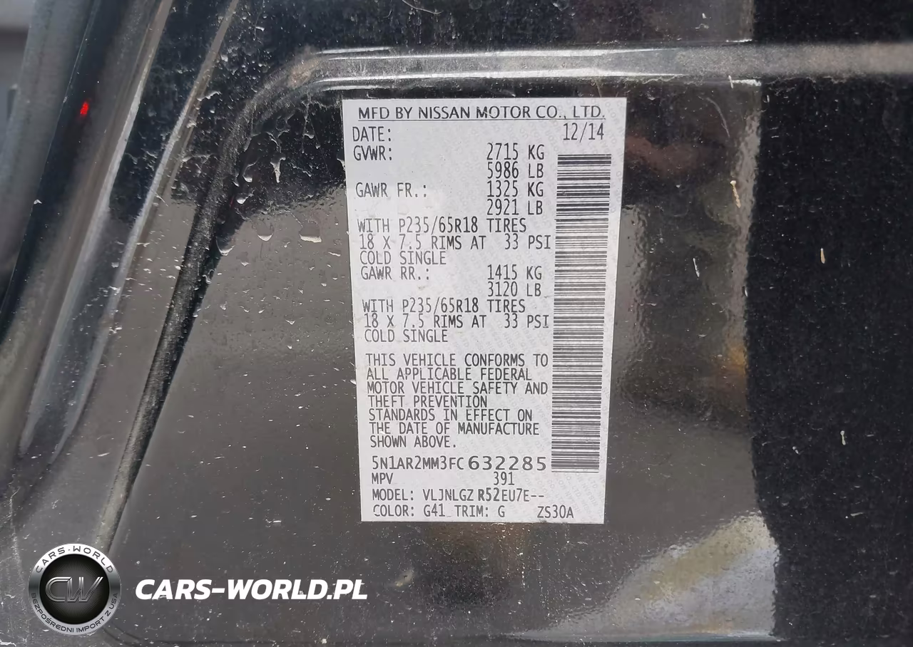 2015 Nissan Pathfinder Sl VIN:5N1AR2MM3FC632285 - 9