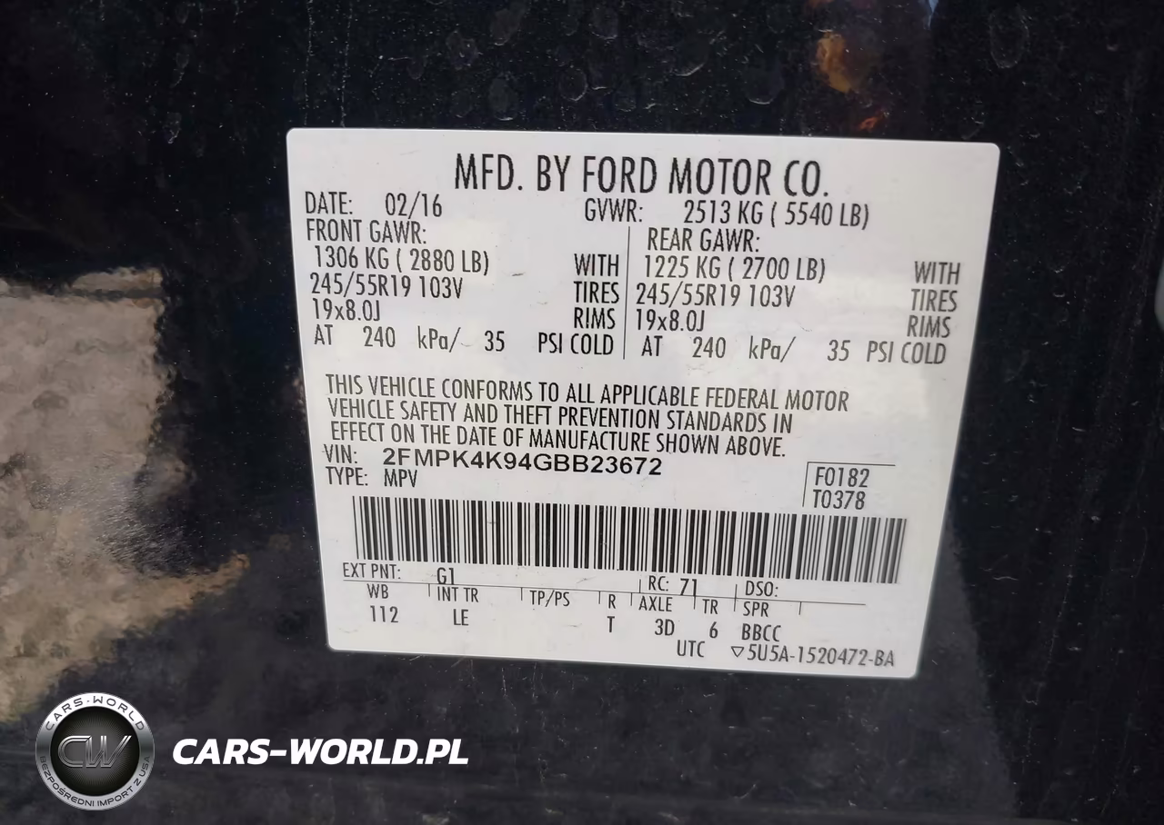 2016 Ford Edge Titanium VIN:2FMPK4K94GBB23672 - 9