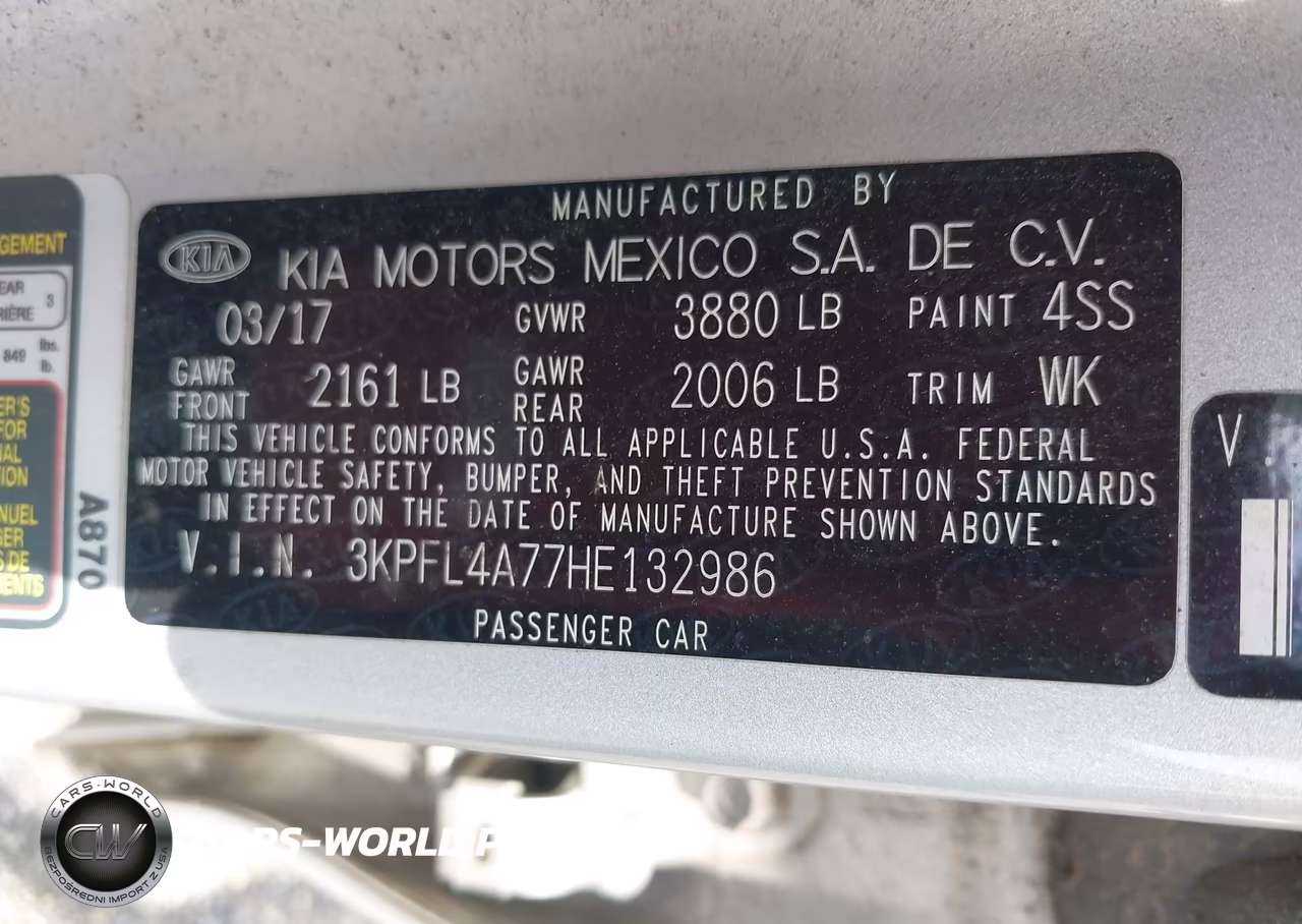 2017 Kia Forte Lx VIN:3KPFL4A77HE132986 - 9