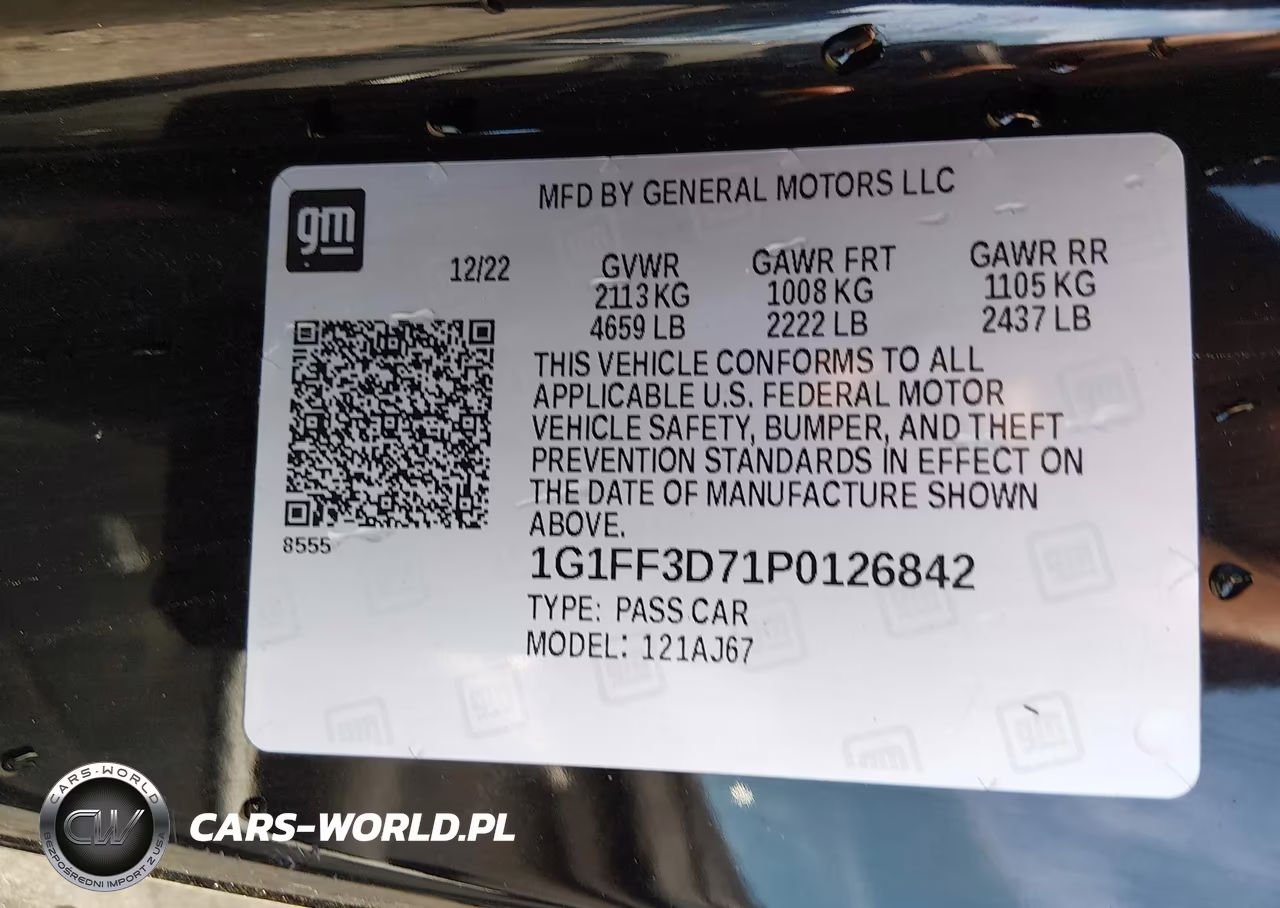 2023 Chevrolet Camaro VIN:1G1FF3D71P0126842 - 9