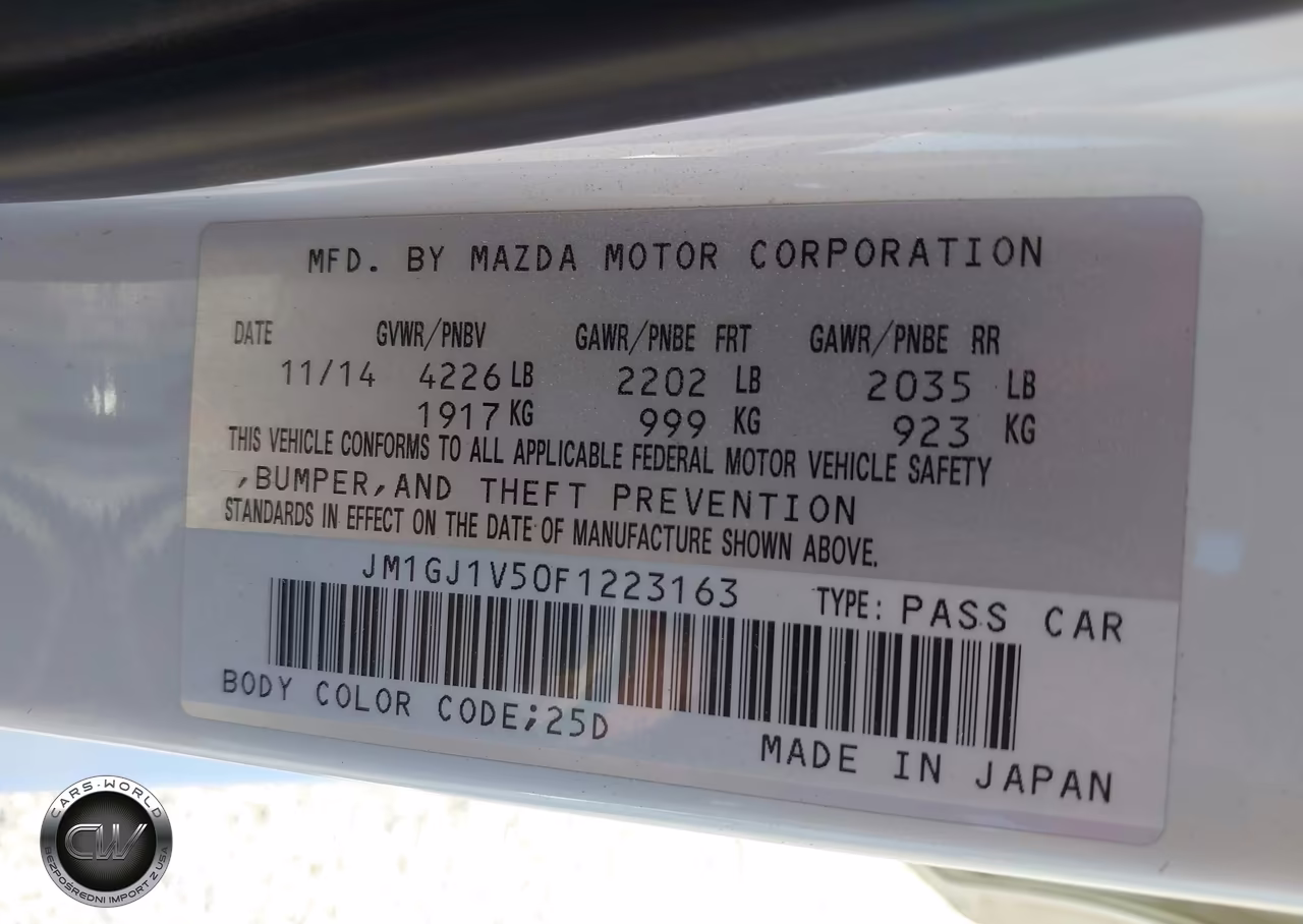 2015 Mazda Mazda6 I Touring VIN:JM1GJ1V50F1223163 - 9
