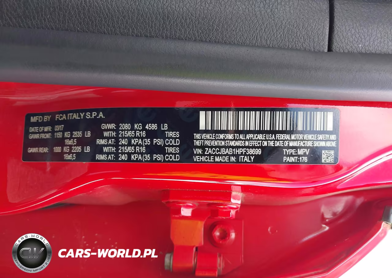 2017 Jeep Renegade Sport VIN:ZACCJBAB1HPF38699 - 9