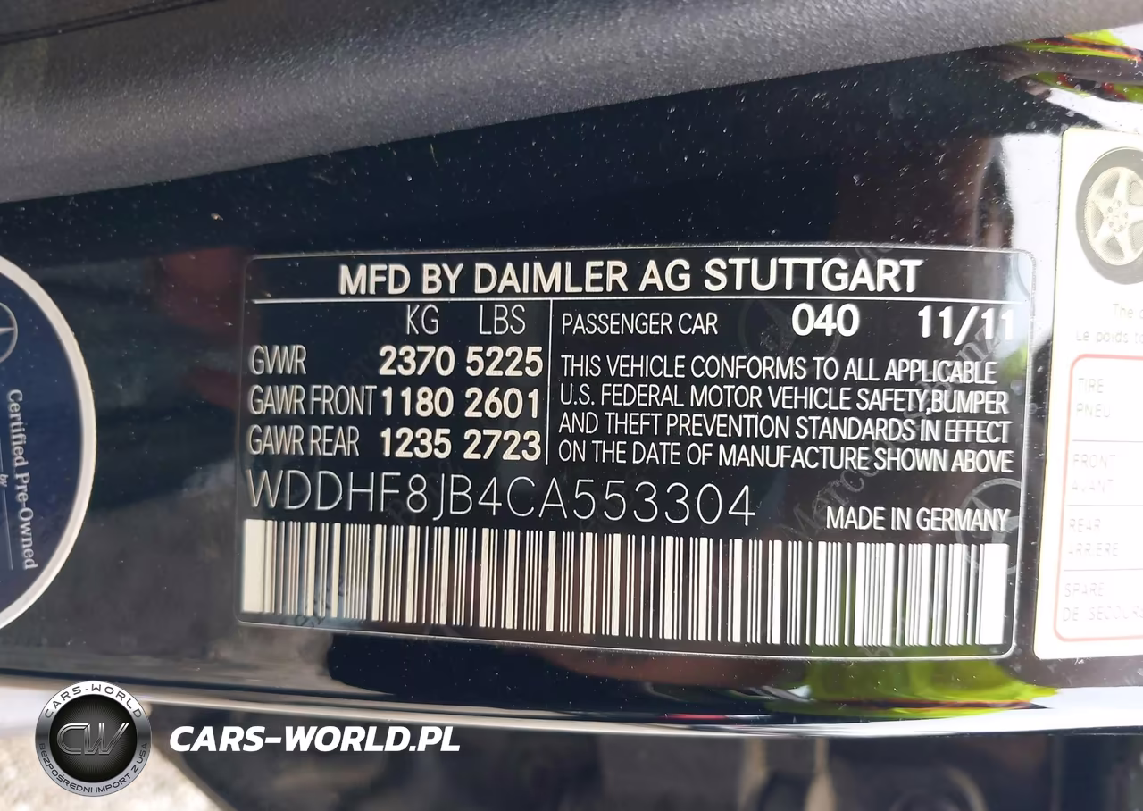 2012 Mercedes-Benz E 350 4Matic VIN:WDDHF8JB4CA553304 - 9