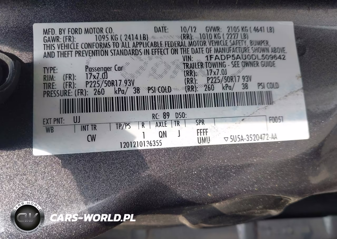 2013 Ford C-Max Hybrid Se VIN:1FADP5AU0DL509642 - 9