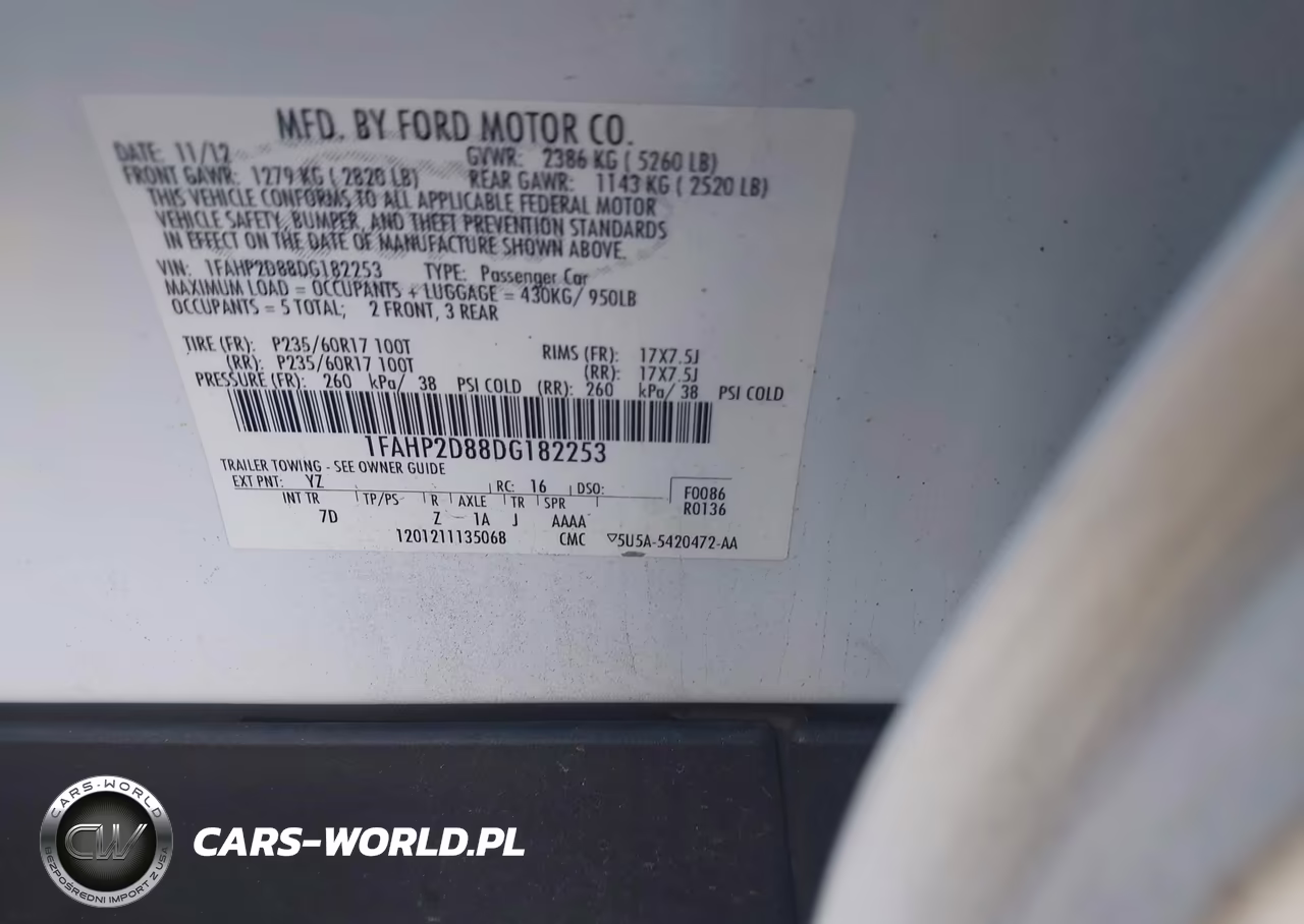 2013 Ford Taurus Se VIN:1FAHP2D88DG182253 - 9