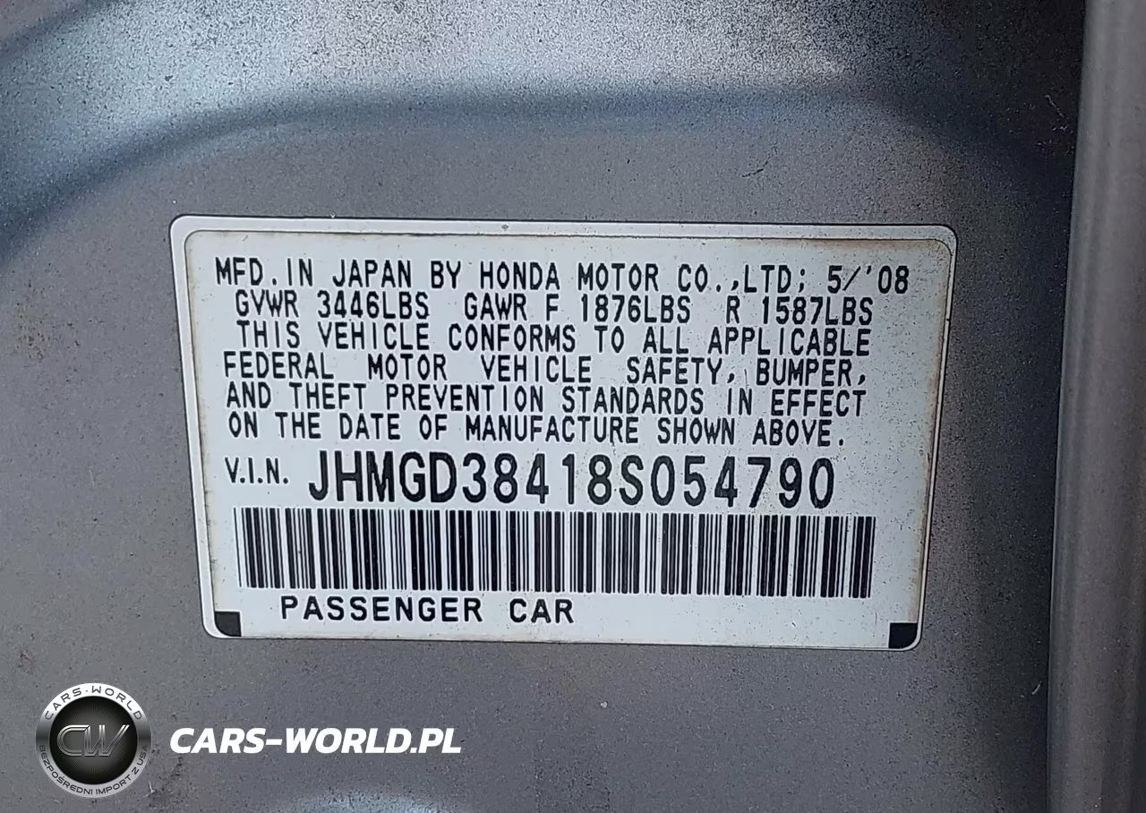 2008 Honda Fit VIN:JHMGD38418S054790 - 9