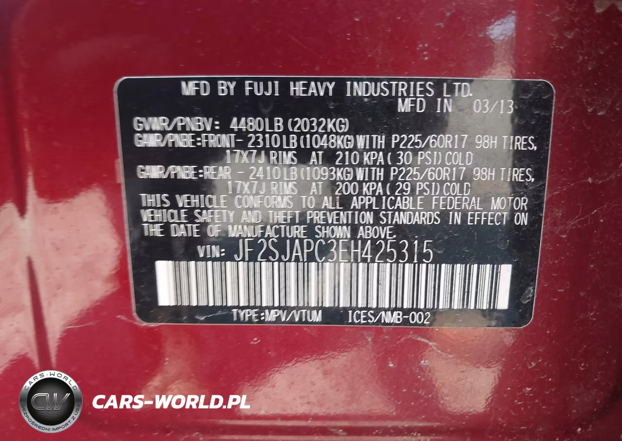 2014 Subaru Forester 2.5I Touring VIN:JF2SJAPC3EH425315 - 9