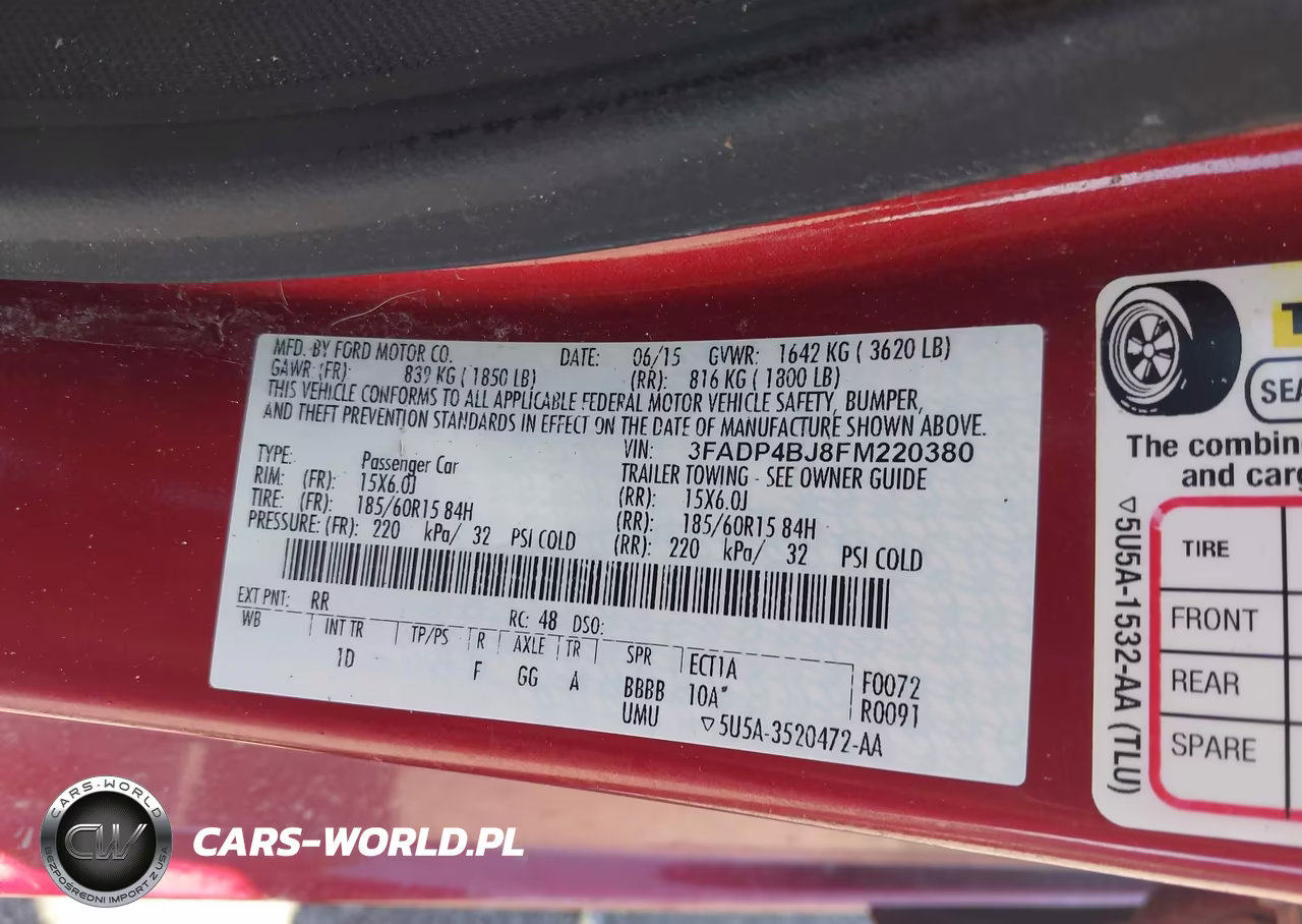 2015 Ford Fiesta Se VIN:3FADP4BJ8FM220380 - 9