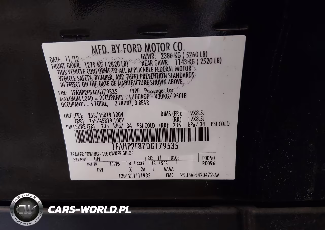 2013 Ford Taurus Limited VIN:1FAHP2F87DG179535 - 9