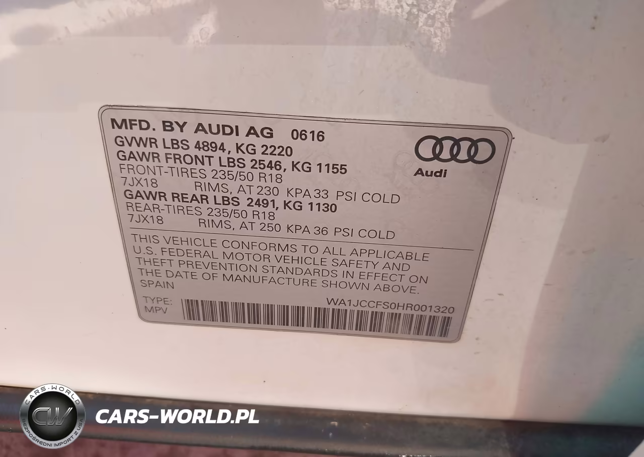 2017 Audi Q3 2.0T Premium VIN:WA1JCCFS0HR001320 - 9