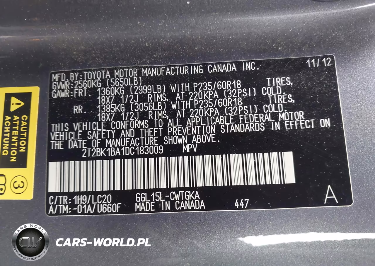 2013 Lexus Rx 350 VIN:2T2BK1BA1DC183009 - 9