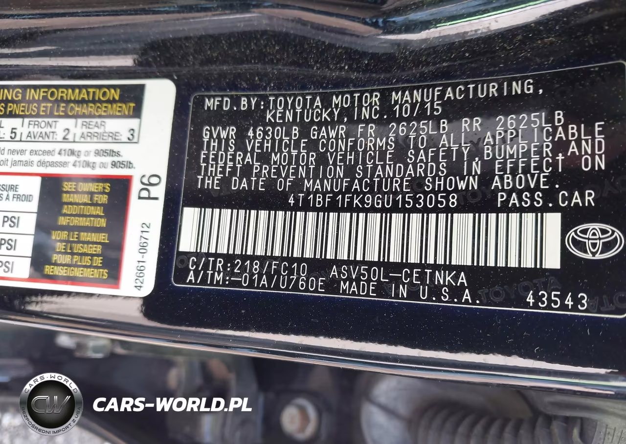 2016 Toyota Camry Le VIN:4T1BF1FK9GU153058 - 9