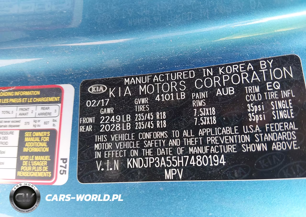 2017 Kia Soul + VIN:KNDJP3A55H7480194 - 9